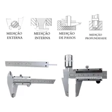 PaquĆmetro Em AƧo Profissional 150 Mm E Polegadas Idea 3527p Foto mini 4