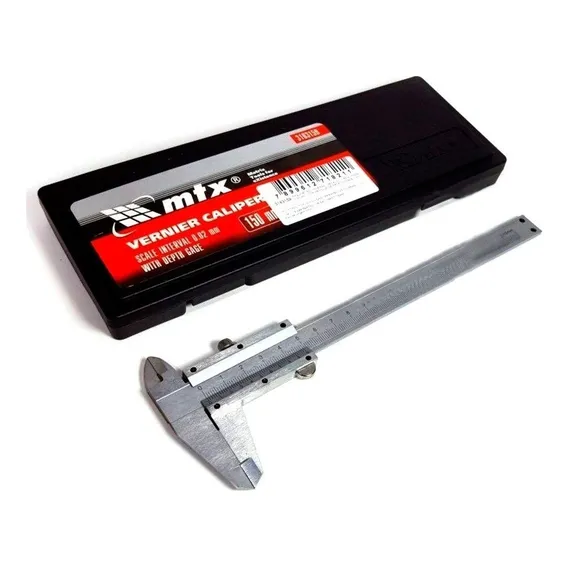 Paquímetro Manual Universal 150mm Aço Inox Analógico Estojo Foto 1