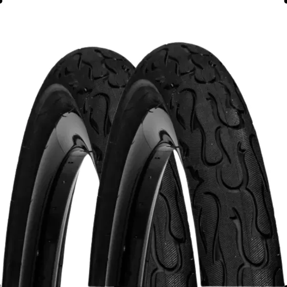 Par 2 Pneu Aro 26 X 2.125 Flame Slick Fire Dh Grau Bike Dsi Foto 1