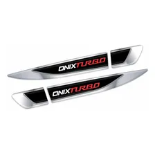 Par Adesivo Aplique Chevrolet Onix Turbo Resinado Res46 Cor ADESIVO ONIX TURBO Foto mini  2