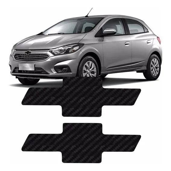 Par Adesívo Emblema Fibra De Carbono Gm 2017 Onix 2018 Foto 1