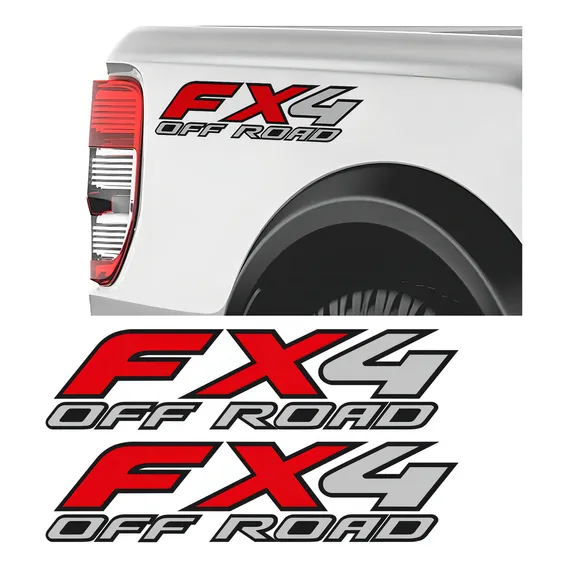 Par Adesivo Emblema Fx4 Off Road Ranger 4x4 Cor PADRÃO Foto 1