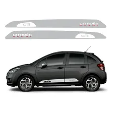 Par Adesivo Faixa Lateral Para Citroen C3 Sport 20567 Foto  mini 1