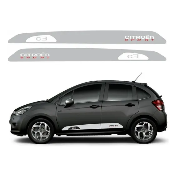 Par Adesivo Faixa Lateral Para Citroen C3 Sport 20567 Foto 1