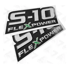 Par Adesivo Lateral S-10 Flexpower 2009 A 2011 Emblema Verde Foto mini 3