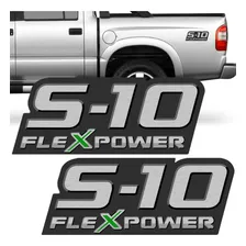 Par Adesivo Lateral S-10 Flexpower 2009 A 2011 Emblema Verde Foto mini 1