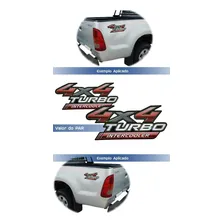 Par Adesivo Lateral Traseiro Hilux 4x4 Turbo Intercooler Foto mini  2