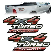Par Adesivo Lateral Traseiro Hilux 4x4 Turbo Intercooler Foto  mini 1