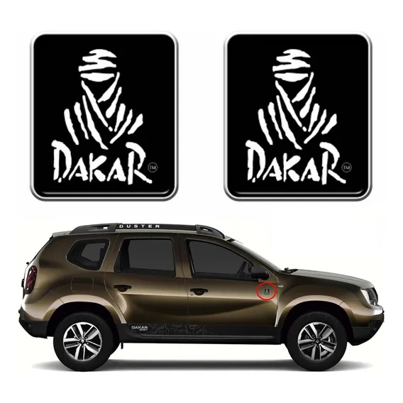 Par Adesivo Resinado Lateral Para Renault Duster Dakar 13890 Cor PAR ADESIVO RESINADO LATERAL PARA DUSTER DAKAR Foto 1