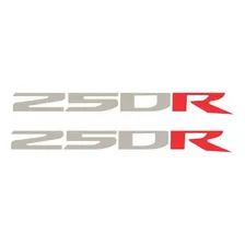 Par Adesivos Emblemas CompatÃvel 250r Rabeta Preto/prata Foto mini 1