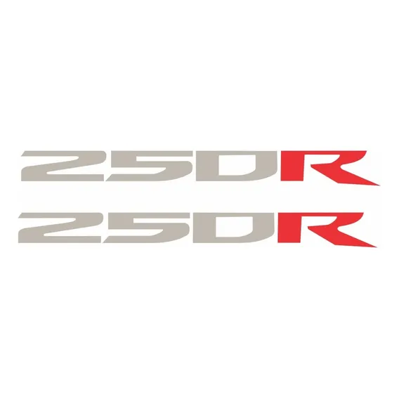 Par Adesivos Emblemas CompatÃvel 250r Rabeta Preto/prata Foto 1