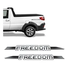 Par Adesivos Fiat Strada Freedom 2019 2020 Emblema Lateral Foto  mini 1
