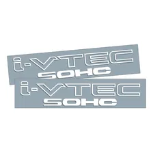 Par Adesivos Honda New Civic I-vtec Sohc Branco Foto mini 1