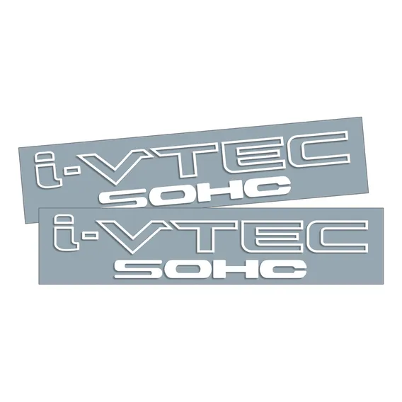 Par Adesivos Honda New Civic I-vtec Sohc Branco Foto 1