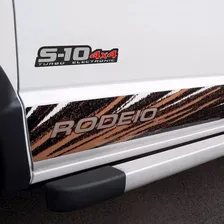 Par Adesivos S10 Rodeio 4x4 Turbo Eletronic Vermelho (porta) Foto mini  3