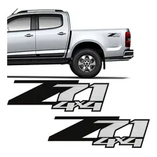 Par Adesivos Z71 4x4 S10 Silverado D20 Emblema Lateral Preto Foto  mini 1