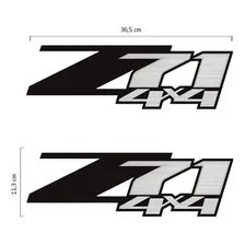 Par Adesivos Z71 4x4 S10 Silverado D20 Emblema Lateral Preto Foto mini 4