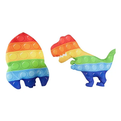Par Almofadas Formatos Pop It Dinossauro 40cm X 40cm Foto 1
