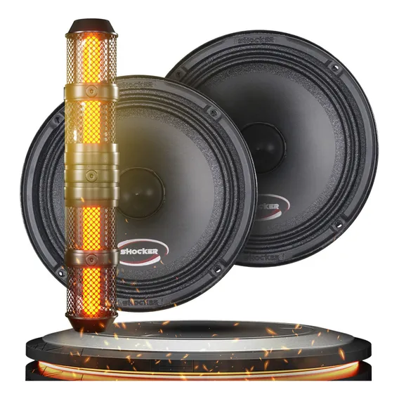 Par Alto Falante 6 Polegadas 320w Woofer Shocker Sh200 Grave Foto 1