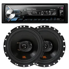 Par Alto Falante Flex 6 Polegadas Jbl + Radio Vipertron Kit Som Automotivo Foto  mini 1