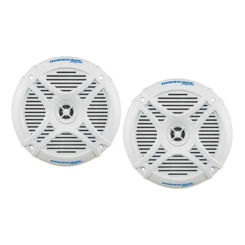 Par Alto Falante Marinizado 6 Pol Hurricane Mr65.2 250w Rms Cor Branco Foto 1