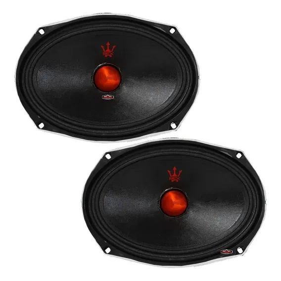 Par Alto Falantes Magnum Rex Fusion 6x9 Pol 200w Rms 4 Ohms Cor Preto Foto 1