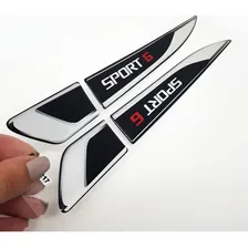 Par Aplique Lateral Cruze Sport6 Emblema Resinado Decorativo Foto mini  2