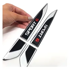 Par Aplique Lateral Cruze Sport6 Emblema Resinado Decorativo Foto mini 4