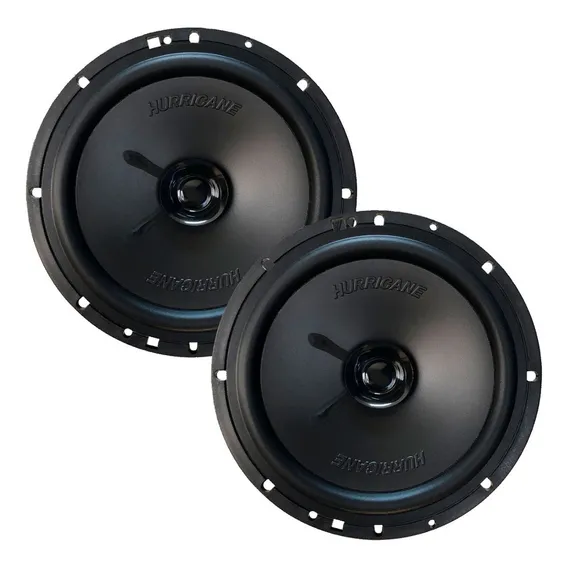 Par Auto Falante 6 Pol Hurricane F6 Full Range C/ Difusor Cor Preto Foto 1
