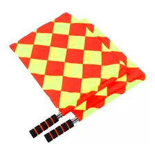 Par Bandeira Xadrez De Auxiliar Juiz Bandeirinha De Futebol Foto mini 2