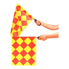 Par Bandeira Xadrez De Auxiliar Juiz Bandeirinha De Futebol Foto mini 3