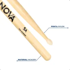 Par Baquetas 5a Ponta De Nylon Bateira Nova Vic Firth 6094 Foto mini  3