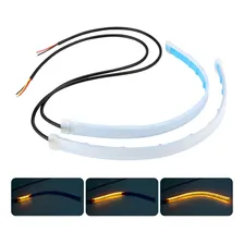 Par Barra Led Farol Flexível Drl + Seta Sequencial 45cm 12v Foto mini  3