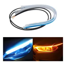 Par Barra Led Farol Flexível Drl + Seta Sequencial 45cm 12v Foto mini 4