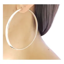 Par Brinco Argola Feminina 6 Cm Maciça Em Prata 925 Legitima Foto mini 4