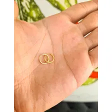 Par Brinco Infantil De Argola Ouro 18k 1cm Ou Segundo Furo Foto mini 3