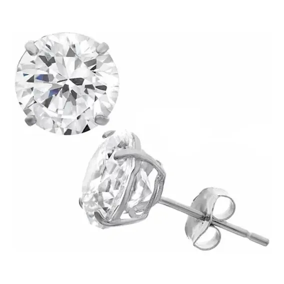 Par Brinco Masculino Prata Pura 925 Diamante Sintético Foto 1
