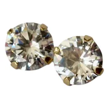 Par Brinco Ponto Luz Cristal Pedra Zirc么nia Banhado Ouro 18k Foto mini 1