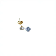 Par Brinco Ponto Luz Cristal Pedra Zirc么nia Banhado Ouro 18k Foto mini 3