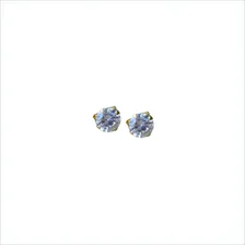 Par Brinco Ponto Luz Cristal Pedra Zirc么nia Banhado Ouro 18k Foto mini 2