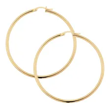 Par Brincos Argola 4mm Ouro 18k 750 Foto mini 1