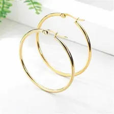 Par Brincos Argola 4mm Ouro 18k 750 Foto mini 2