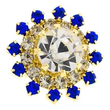 Par Brincos Girassol Cristal Banhado Ouro 18k 1030034 Foto mini 3