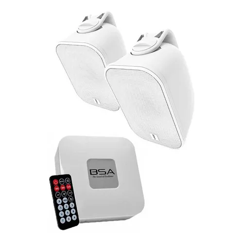 Par Caixa Acustica All Weather Aw6 + 1 Amplificador Bsa-30d Foto 1