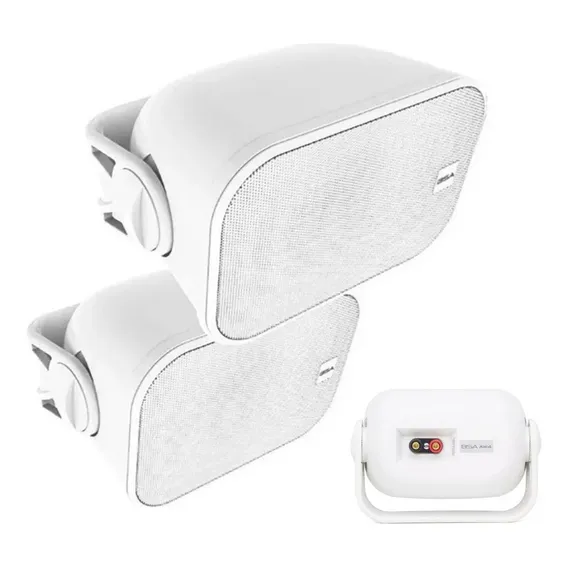 Par Caixa De Som Ambiente Bsa Aw6-w 60w Rms Branca Foto 1