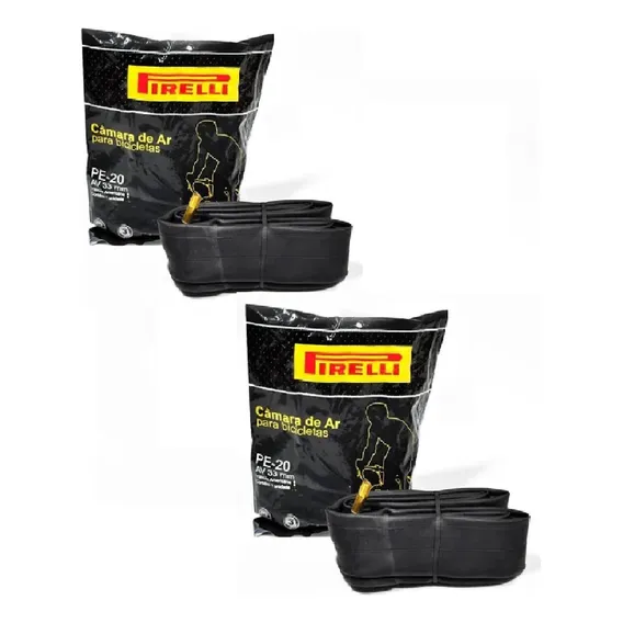 Par Câmara De Ar Bicicleta Aro 20 Pirelli Bico Grosso 33mm Foto 1
