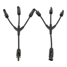 Par Conector Mc4 Y 3t Painel Solar 3 Vias Ligação Paralelo Foto mini 1