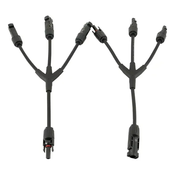 Par Conector Mc4 Y 3t Painel Solar 3 Vias Ligação Paralelo Foto 1