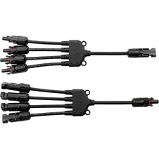 Par Conector Solar Mc4 Y 4 Vias Ligação Paralelo Flexível Foto  mini 1