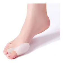 Par Corretor Protetor Dedão Joanete Silicone Halux Pés Cor Branco Tamanho 7CM Foto mini 3